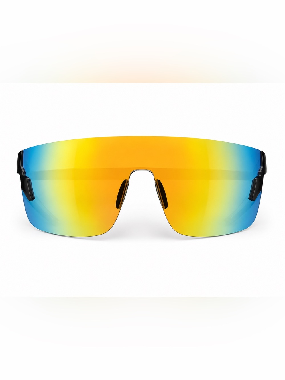 Apex Shield Sunglasses Yellow Orange Mirrored Lens